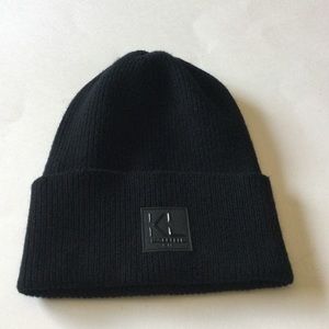 Karl Lagerfeld Black Knit Beanie